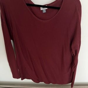 Long sleeve maroon shirt